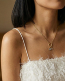 NOIR PEAR DIAMOND CHARM PENDANT