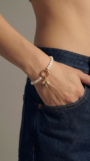 BAROQUE PEARL CARABINER BRACELET