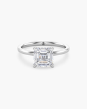 Aura Cushion Hidden Halo Solitaire Diamond Ring