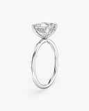 Aura Cushion Hidden Halo Solitaire Diamond Ring