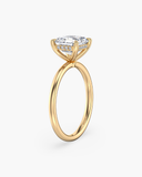 Aura Cushion Hidden Halo Solitaire Diamond Ring
