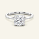 Aura Cushion Hidden Halo Solitaire Lab Grown Diamond Ring