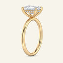 Aura Emerald Hidden Halo Solitaire Lab Grown Diamond Ring