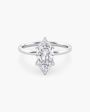 Aura Marquise Hidden Halo Solitaire Diamond Ring