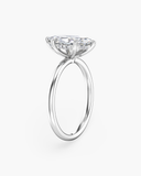 Aura Marquise Hidden Halo Solitaire Diamond Ring