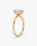 Aura Oval Hidden Halo Solitaire Diamond Ring