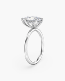 Aura Pear Hidden Halo Solitaire Diamond Ring