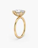 Aura Pear Hidden Halo Solitaire Diamond Ring