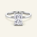 Aura Radiant Hidden Halo Solitaire Lab Grown Diamond Ring