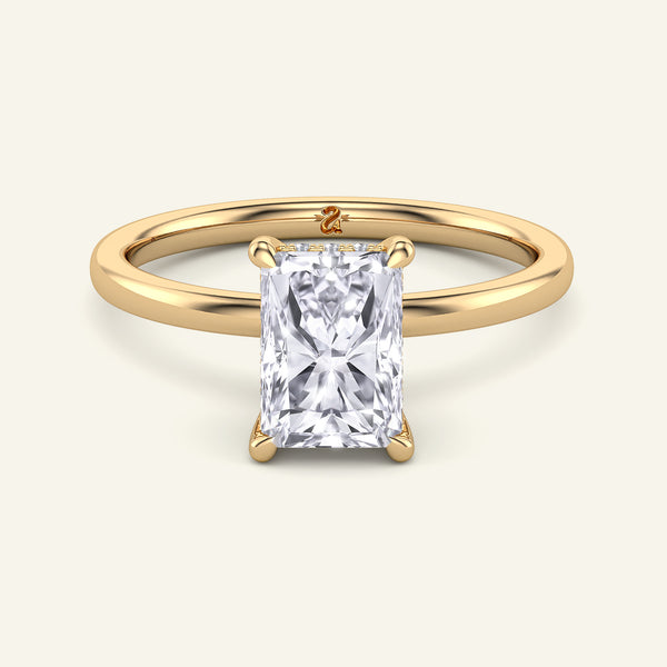 Aura Radiant Hidden Halo Solitaire Lab Grown Diamond Ring