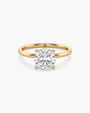 Aura Round Hidden Halo Solitaire Diamond Ring