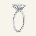 Bianca Marquise Ribbed Band Solitaire Lab Grown Diamond Ring