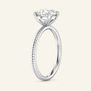 Bianca Round Ribbed Band Solitaire Lab Grown Diamond Ring