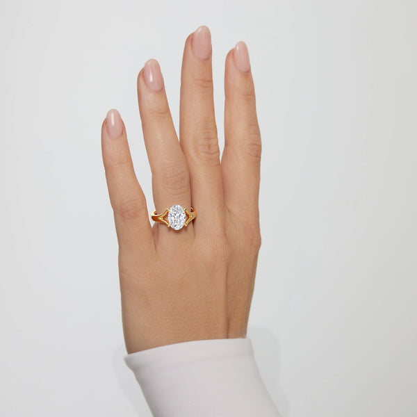 Esme Oval Split Shank Lab Grown Diamond Ring