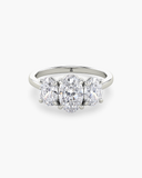 Celeste Oval Three Stone Diamond Ring