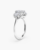 Celeste Oval Three Stone Diamond Ring