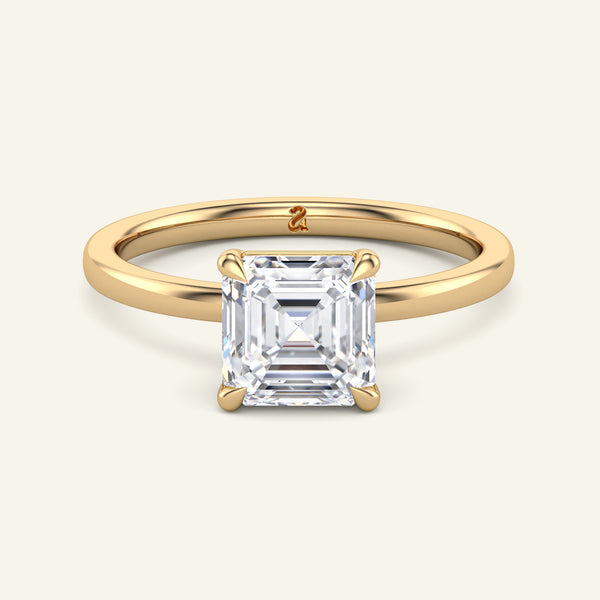 June Asscher Classic Solitaire Lab Grown Diamond Ring