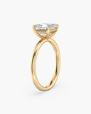 June asscher-cut lab-grown diamond classic solitaire ring, side view