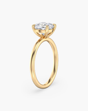 June cushion lab-grown diamond solitaire ring, side profile