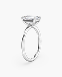 June Emerald Classic Solitaire Diamond Ring