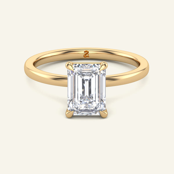June Emerald Classic Solitaire Lab Grown Diamond Ring