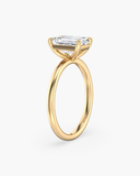 June emerald-cut lab-grown diamond solitaire ring, side profile