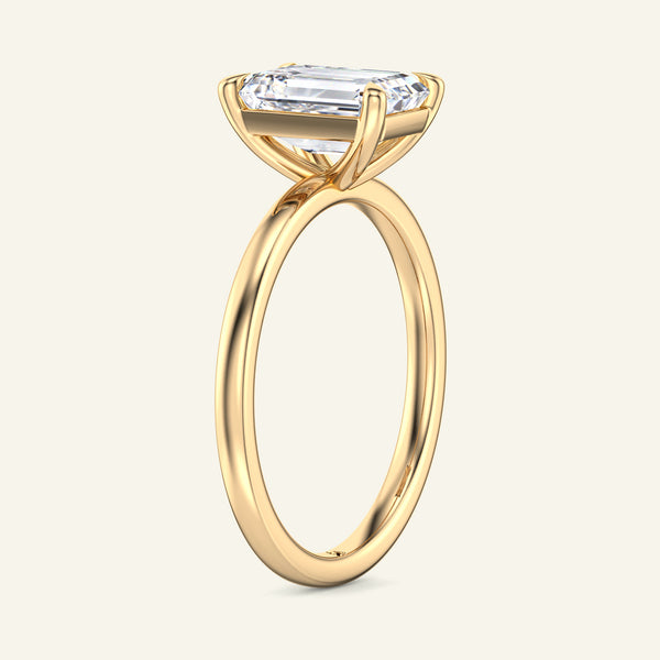 June Emerald Classic Solitaire Lab Grown Diamond Ring