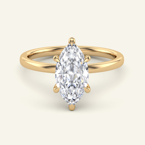 June Marquise Classic Solitaire Lab Grown Diamond Ring