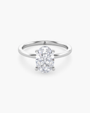 June Oval Classic Solitaire Diamond Ring