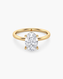 June oval lab-grown diamond solitaire engagement ring in solid gold