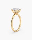 June oval lab-grown diamond solitaire ring, side profile