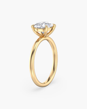 June oval east-west lab-grown diamond ring, side view