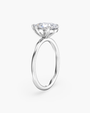 June Pear Classic Solitaire Diamond Ring