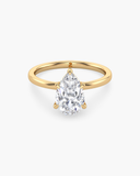 June pear-cut lab-grown diamond solitaire ring in solid gold