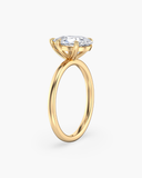 June pear lab-grown diamond solitaire ring, side profile