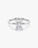 June Radiant Classic Solitaire Diamond Ring