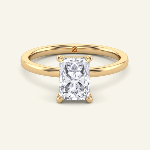 June Radiant Classic Solitaire Lab Grown Diamond Ring