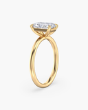 June radiant-cut lab-grown diamond classic solitaire ring, side view