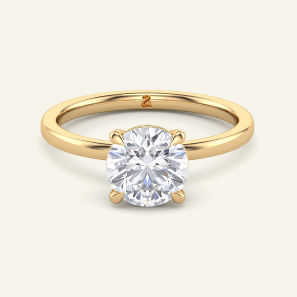 June Round Classic Solitaire Lab Grown Diamond Ring