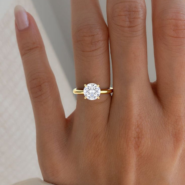 June Round Classic Solitaire Lab Grown Diamond Ring