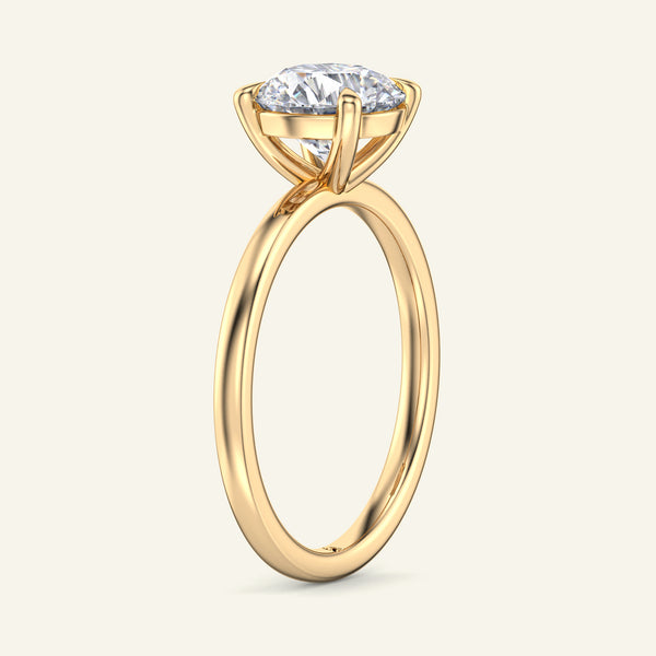June Round Classic Solitaire Lab Grown Diamond Ring