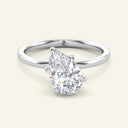 June Tilted Pear Classic Solitaire Lab Grown Diamond Ring