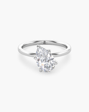 June Tilted Pear Classic Solitaire Diamond Ring