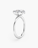June Tilted Pear Classic Solitaire Diamond Ring