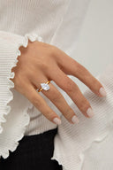 June Tilted Pear Classic Solitaire Diamond Ring