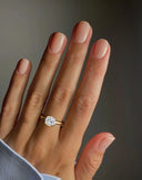 Mira Oval Half Bezel Solitaire Lab Grown Diamond Ring