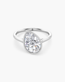 Remi Tilted Pear Bezel Solitaire Diamond Ring