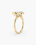 Remi Tilted Pear Bezel Solitaire Diamond Ring