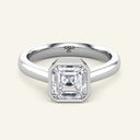 Terra Asscher Heavy Bezel Diamond Ring