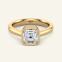 Terra Asscher Heavy Bezel Diamond Ring